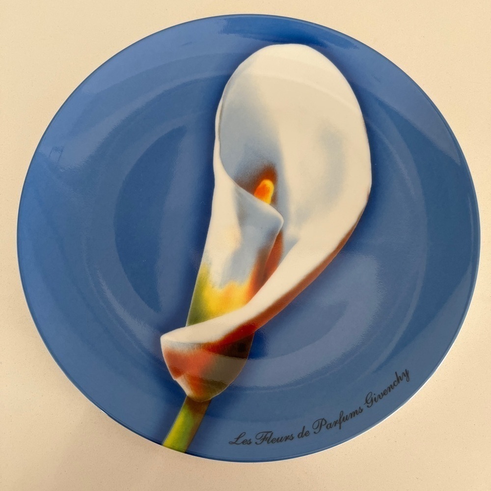 GIVENCHY Parfums Exclusive Design Ceramic Plate Calla Lily Floral Collectible